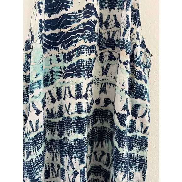 Nicole Miller 100% Linen Tank Dress Womens Medium Boho Coastal Beach Resort - Picture 12 of 15